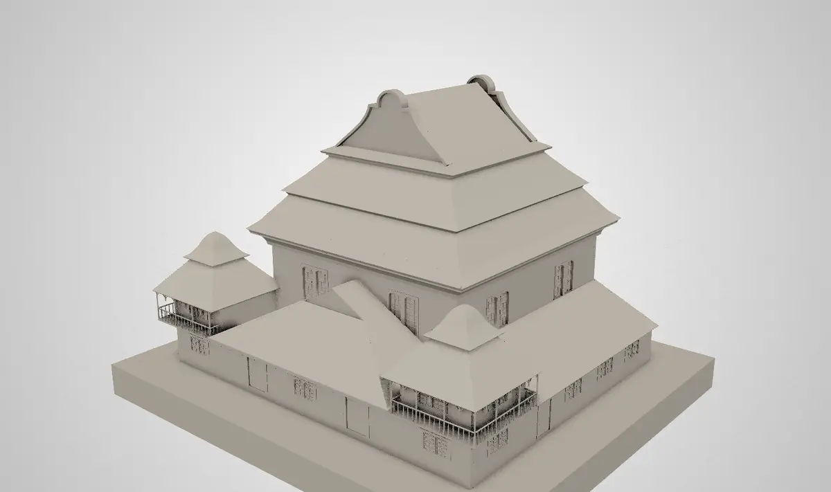 The same model in untextured clay with ambient occlusion